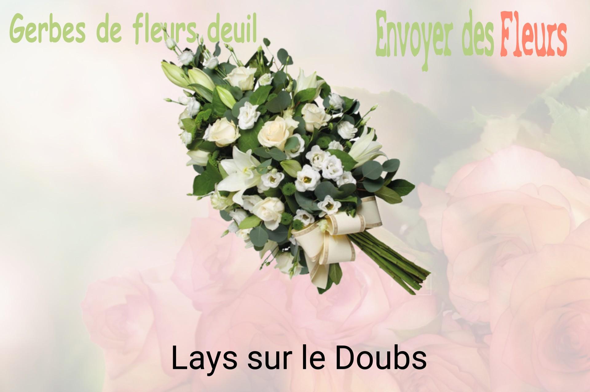 Gerbe de fleurs de deuil livrée à Lays-sur-le-Doubs